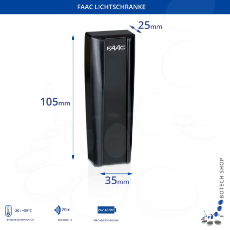 Lichtschranke FAAC SAFEBEAM ersetzt durch XP20D Lichtschranke FAAC SAFEBEAM ersetzt durch XP20D
