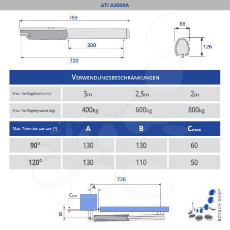Drehtorantrieb CAME ATI A3000A