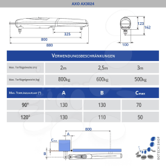 CAME AXO AX3024 – 24V Drehtorantrieb für Flügeltore bis 3 m und 800 kg