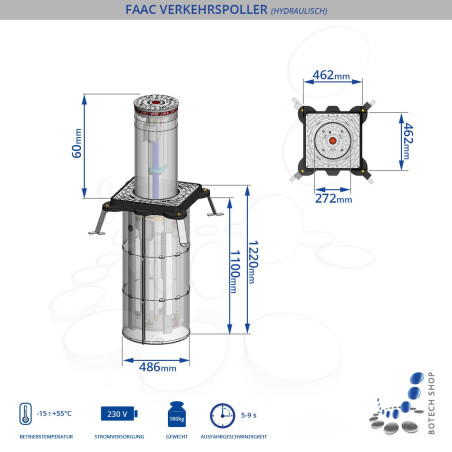 Verkehrspoller FAAC J 275 HA800 Verkehrspoller FAAC J 275 HA800