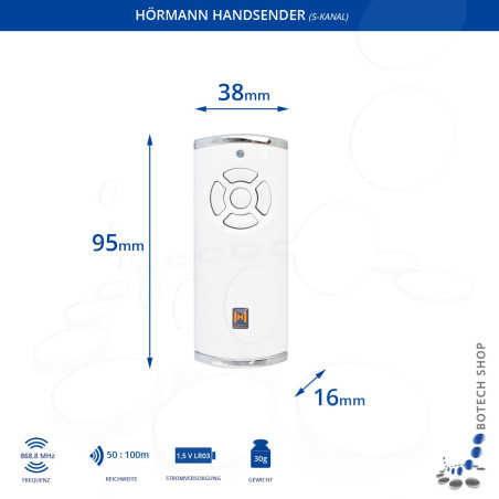 3 Stck. Handsender Hörmann HS 5 BS