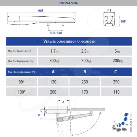 Drehtorantrieb NICE TOONA 5016