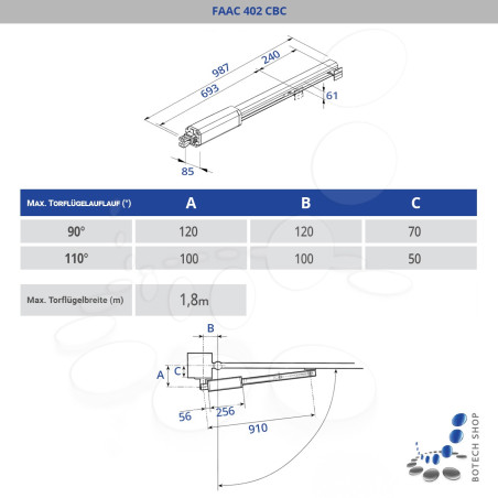 Drehtorantrieb FAAC 402 CBC (104468)