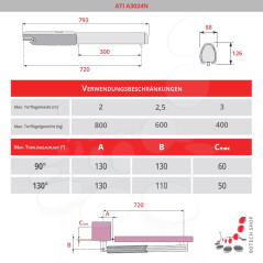 CAME ATI A3024N 24V Komplettset L – Drehtorantrieb 2-flügelig