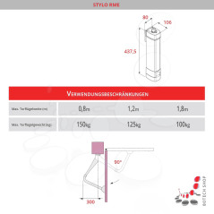 Drehtorantriebe CAME STYLO im Set XL für einflügeliges Tor