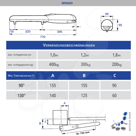 Drehtorantrieb NICE WINGO/2 (Set S) Drehtorantrieb NICE WINGO/2 (Set S)