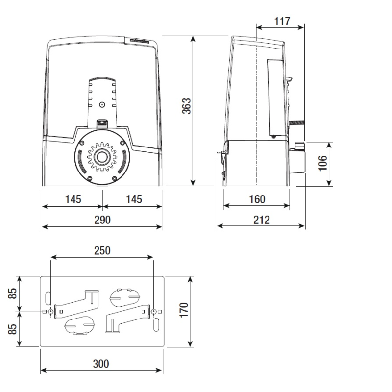 Schiebetorantrieb CAME BXV04AGS (SDN4) 801MS0150 — free download