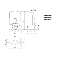 Schiebetorantrieb CAME BXV10AGE für Dauerbetrieb