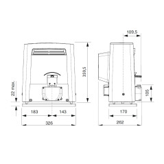 Schiebetorantrieb CAME BKS22AGE für die intensive Arbeit