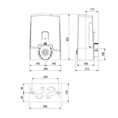 Schiebetorantrieb CAME BXV10AGF RAPID (801MS-0250) Schiebetorantrieb CAME BXV10AGF RAPID (801MS-0250)