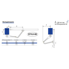 Einzelantrieb für Drehtor CAME STYLO 24V