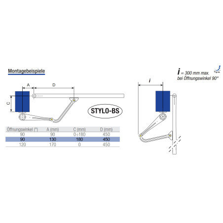 Drehtorantrieb CAME STYLO-ME mit dem Gelenkarm STYLO-BS