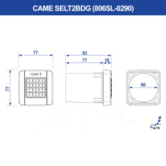 Unterputz-Codeschloss CAME SELT2BDG – sicher & kompakt
