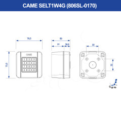 Funk-Codetastatur CAME SELT1W4G (806SL-0170)