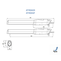 CAME ATI50AGS Drehtorantrieb 230V bis 5 m | 801MP-0180 Torantrieb