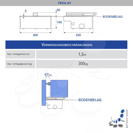 Unterflurantrieb CAME FROG AV/2 (Set S) Unterflurantrieb CAME FROG AV/2 (Set S)