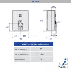 Set XL für gewerbliches Schiebetor CAME BY3500T 400V