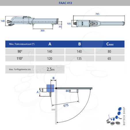Drehtorantrieb FAAC 413/2 (Set S) Drehtorantrieb FAAC 413/2 (Set S)