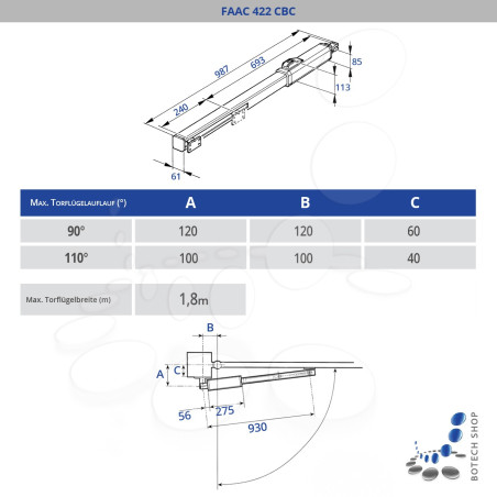 Drehtorantrieb FAAC 422 CBC