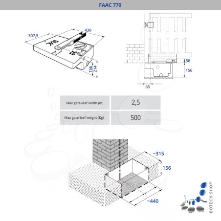 Unterflurantrieb FAAC 770/1 (Set L) Unterflurantrieb FAAC 770/1 (Set L)