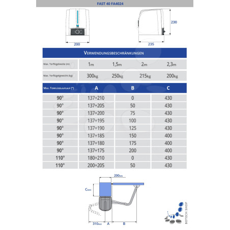 Drehtorantrieb CAME FAST 4024 Drehtorantrieb CAME FAST 4024