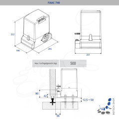 Set L für gewerbliches Schiebetor FAAC 740 230V