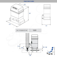 Schiebetorantrieb FAAC 844 R 400V (Set XL)