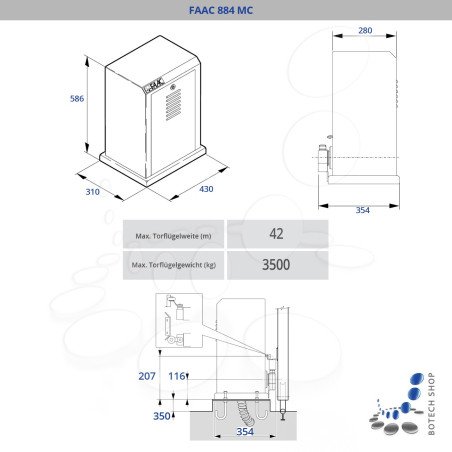 Schiebetorantrieb FAAC 884 MC 3PH (Set XL) Schiebetorantrieb FAAC 884 MC 3PH (Set XL)