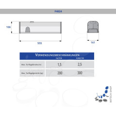 Set Falttorantrieb CAME F4024 für zweiflügeliges Tor
