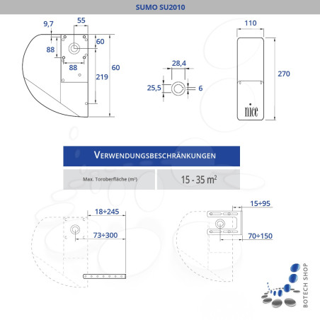 Garagentorantrieb NICE SUMO SU2000V