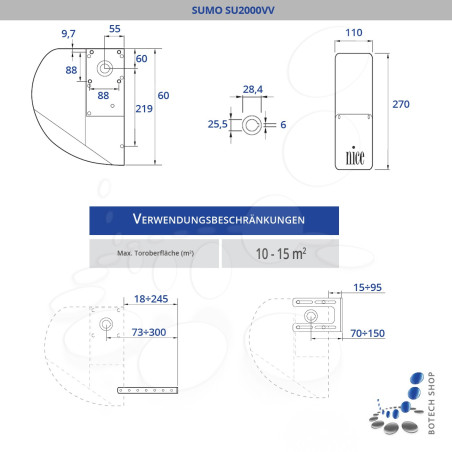Garagentorantrieb NICE SUMO SU2000VV Garagentorantrieb NICE SUMO SU2000VV