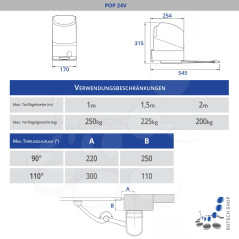 Drehtorantrieb NICE POP 7024 incl. Steuerung