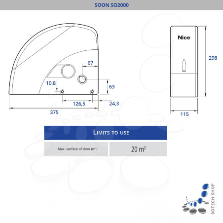 Garagentorantrieb NICE SOON SO2000