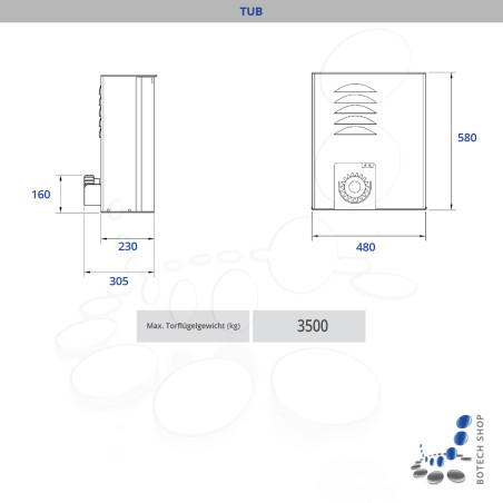 Schiebetorantrieb NICE TUB (Set XL) Schiebetorantrieb NICE TUB (Set XL)