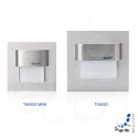 3er Set Wand- Treppenbeleuchtung Tango Mini, Edelstahlgehäuse, incl. Trafo