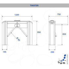 Drehsperre CAME TWISTER 04