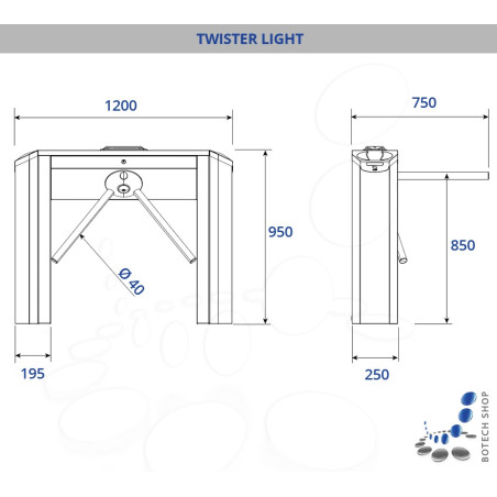 Drehsperre CAME TWISTER LIGHT