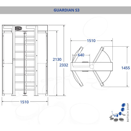 Drehkreuz CAME GUARDIAN S3 Drehkreuz CAME GUARDIAN S3
