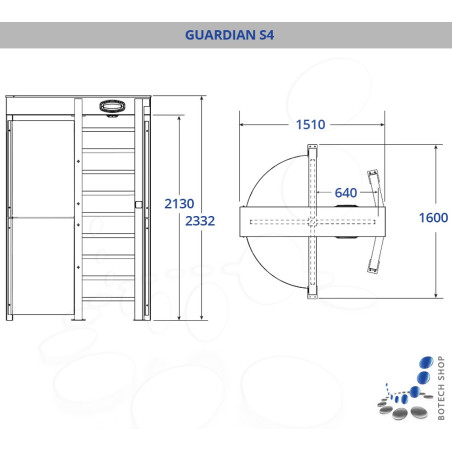 Drehkreuz CAME GUARDIAN S4